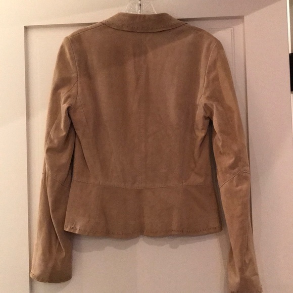 Gorgeous Suede Fitted Stitching Detail Jacket - Picture 5 of 6